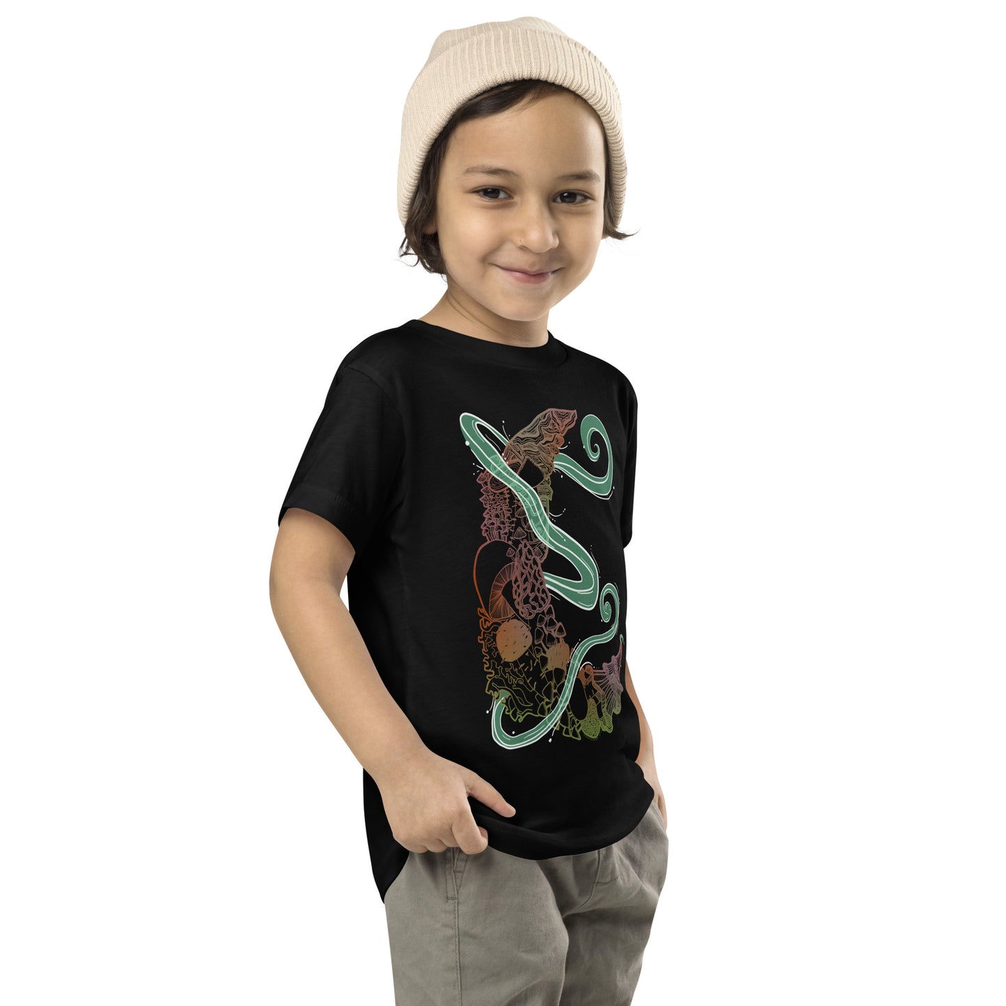 Earthy Mushroom Magic Toddler Short Sleeve Tee