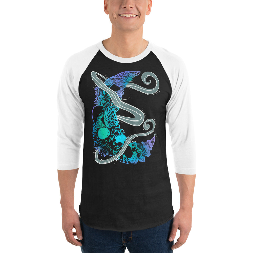 Cool Mushroom Moon Magic Baseball Tee / Raglan