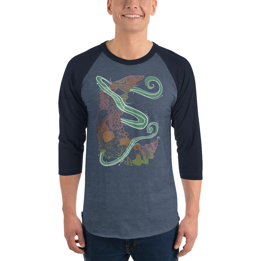 BMore Fungi 3/4 sleeve raglan shirt