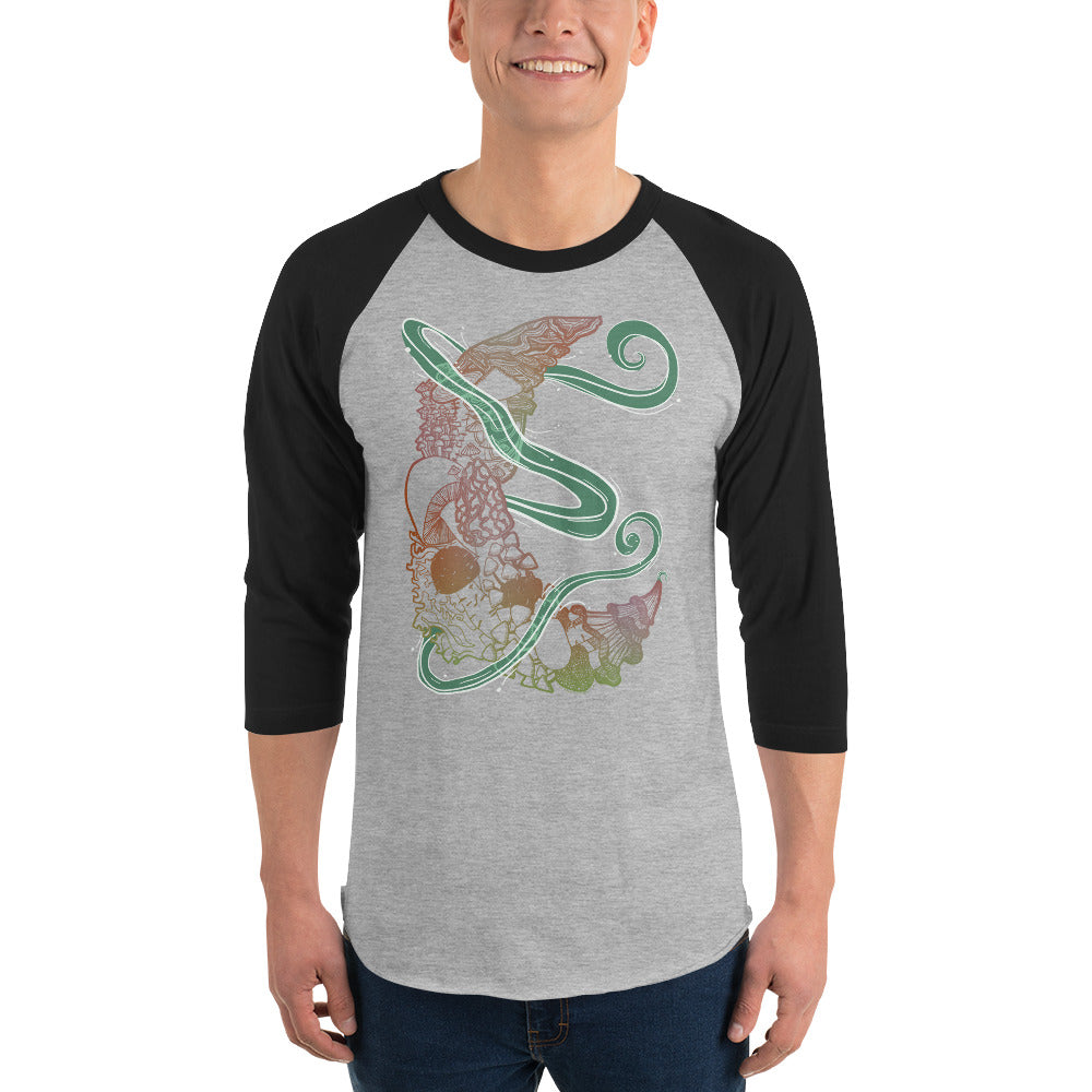 BMore Fungi 3/4 sleeve raglan shirt
