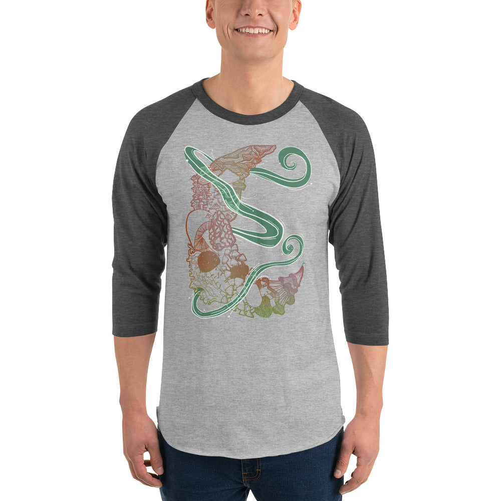 BMore Fungi 3/4 sleeve raglan shirt