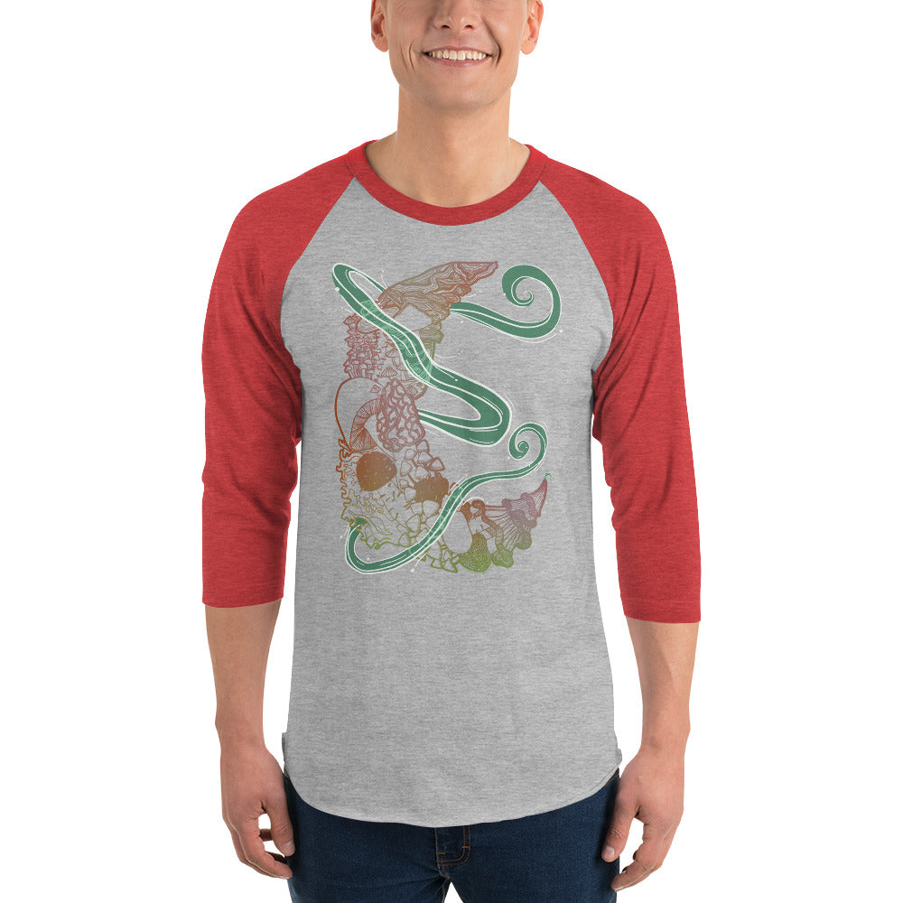 BMore Fungi 3/4 sleeve raglan shirt