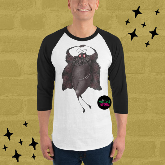 Dancing Mothman Baseball Tee Raglan