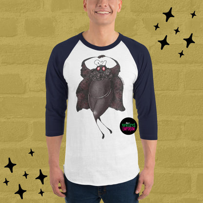 Dancing Mothman Baseball Tee Raglan