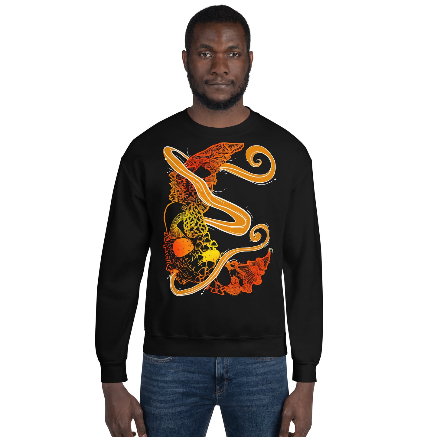 Fire Mushroom Moon Magic Unisex Sweatshirt