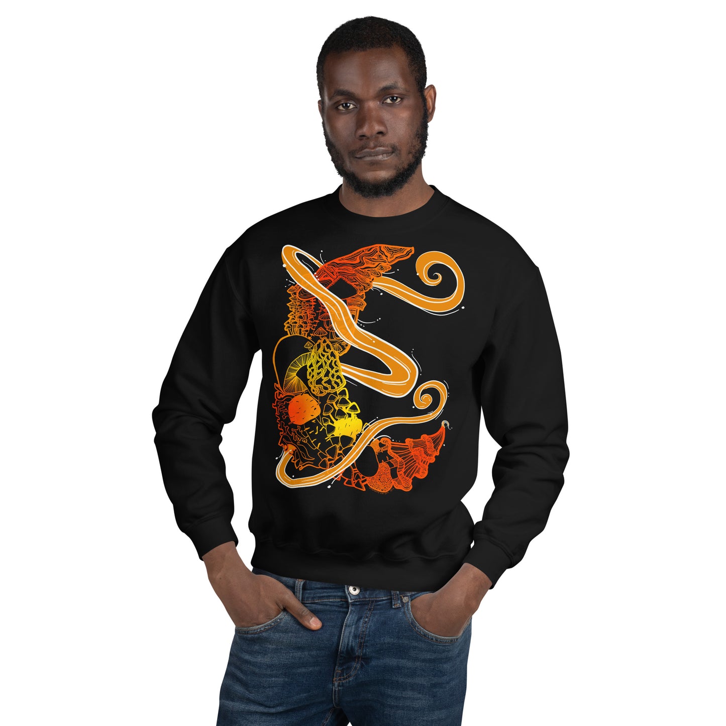 Fire Mushroom Moon Magic Unisex Sweatshirt