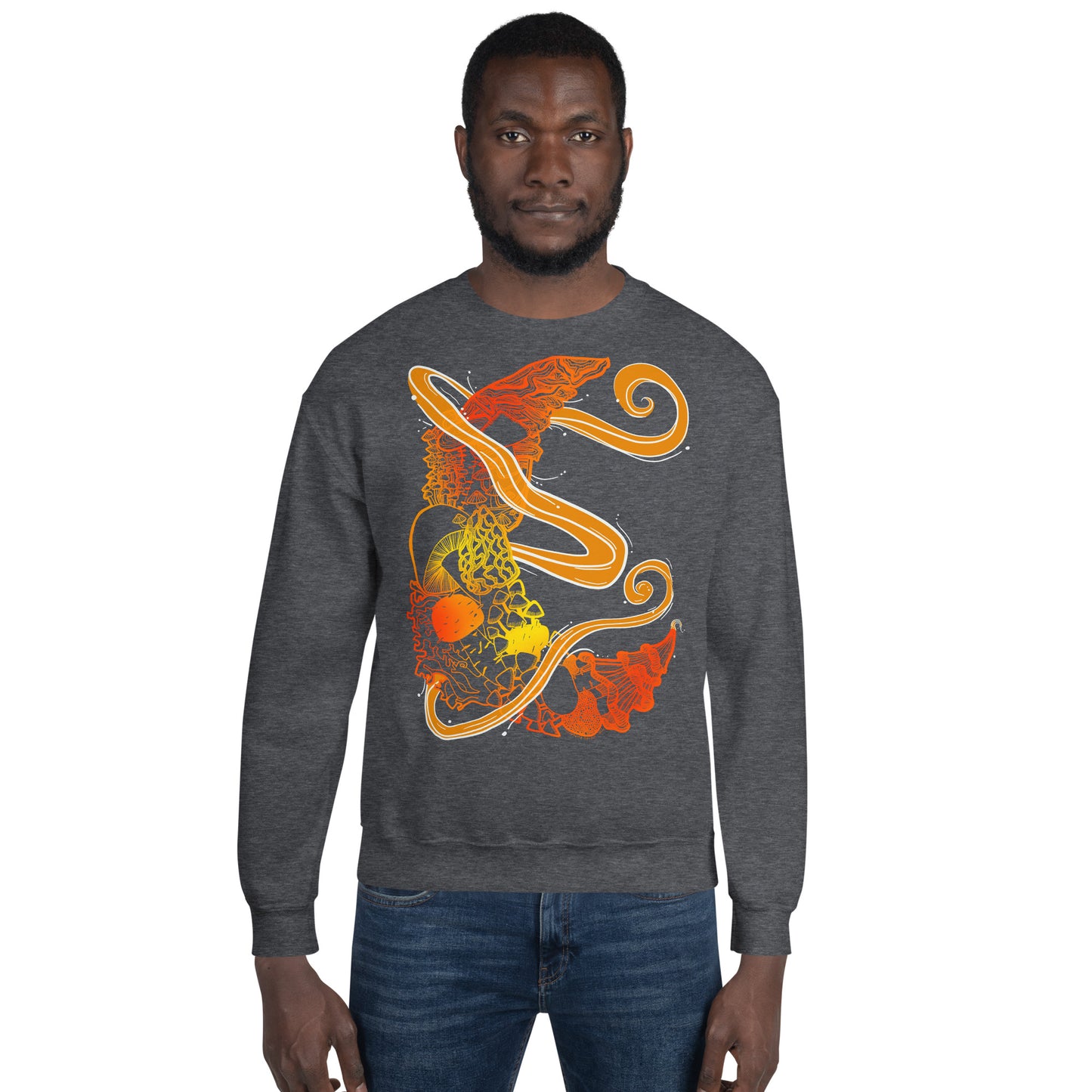 Fire Mushroom Moon Magic Unisex Sweatshirt