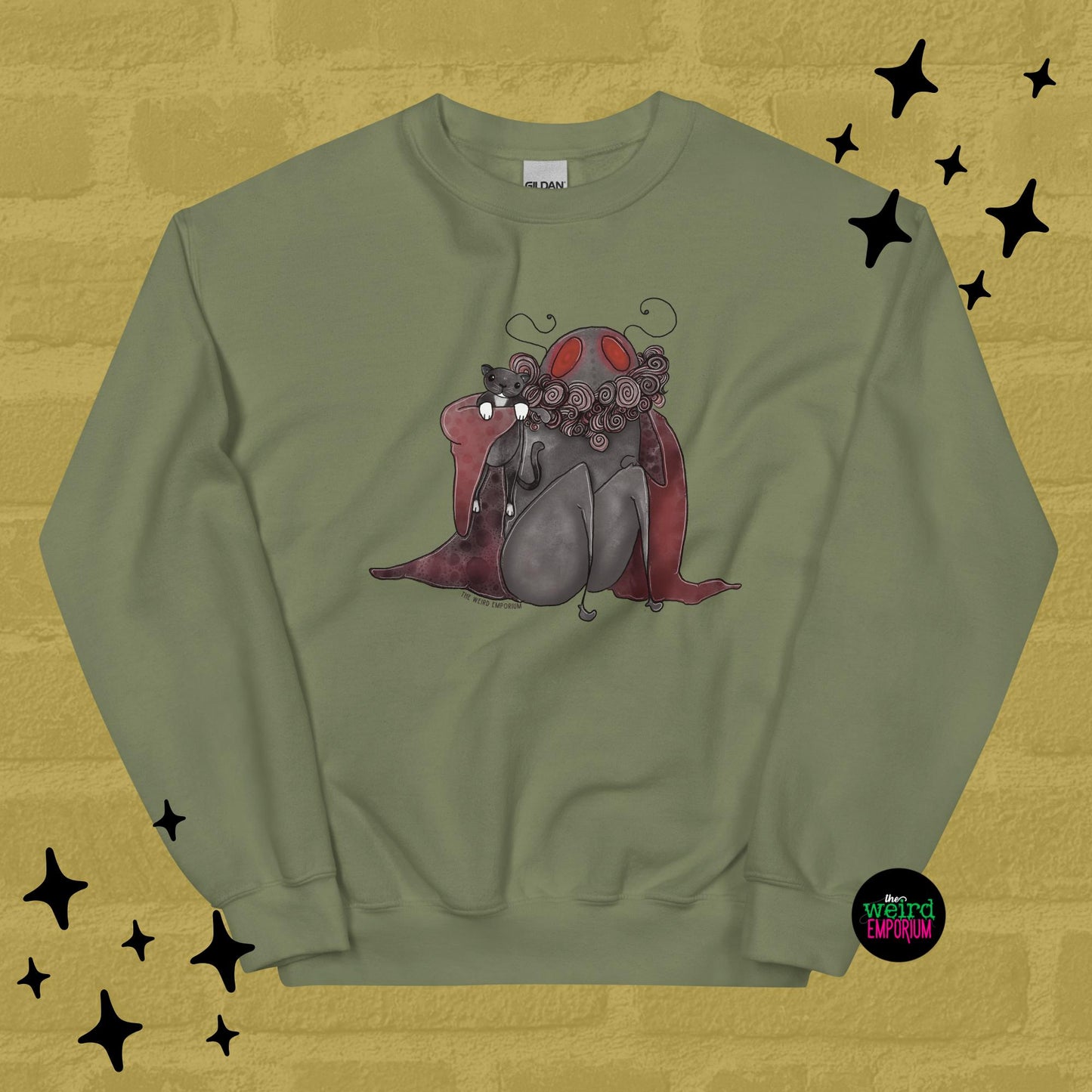 Mothman & Cat Sweatshirt