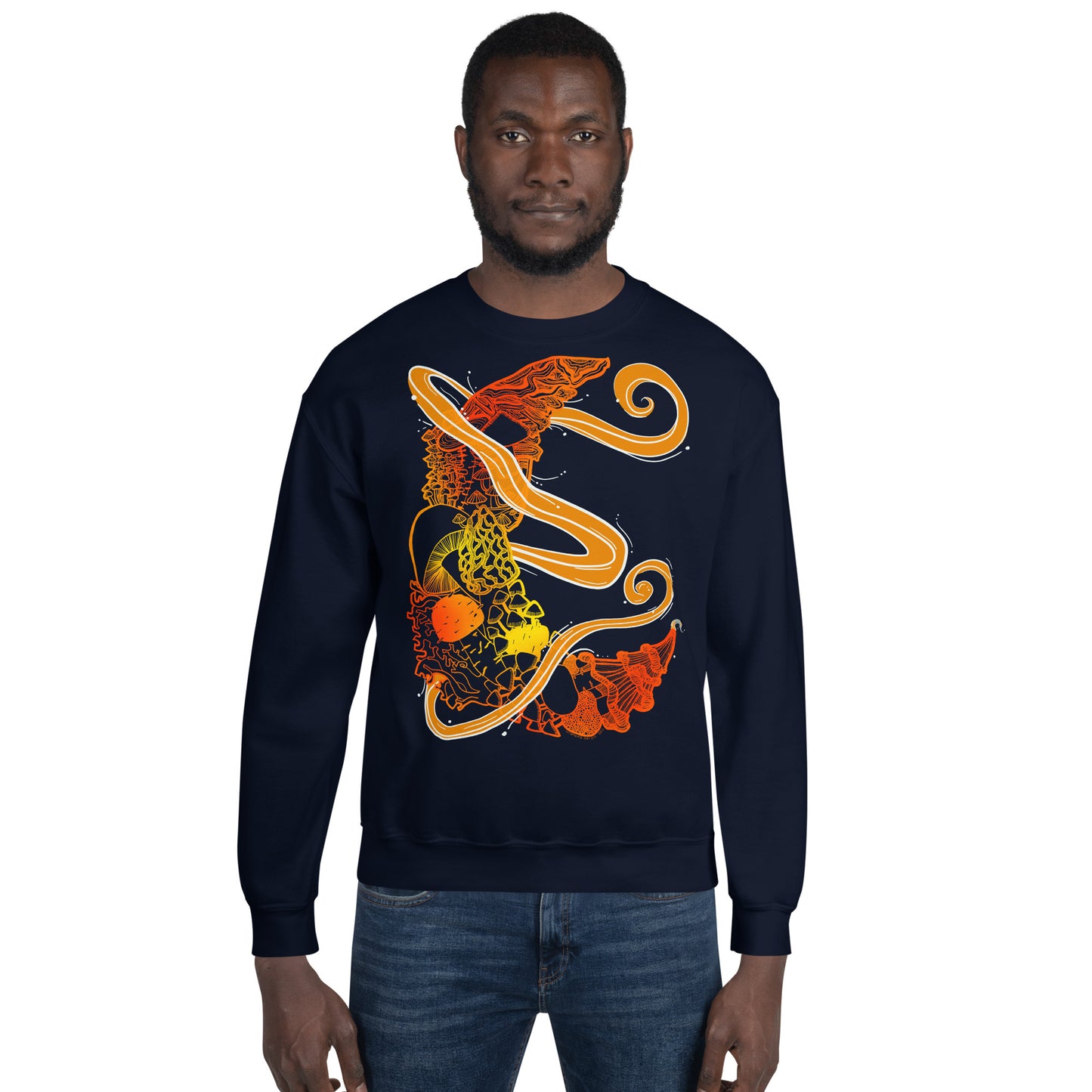 Fire Mushroom Moon Magic Unisex Sweatshirt