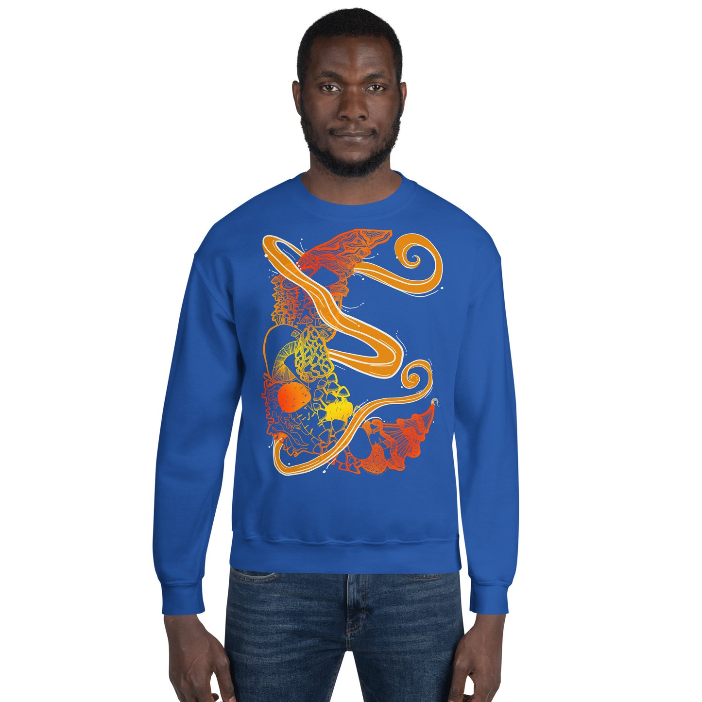 Fire Mushroom Moon Magic Unisex Sweatshirt