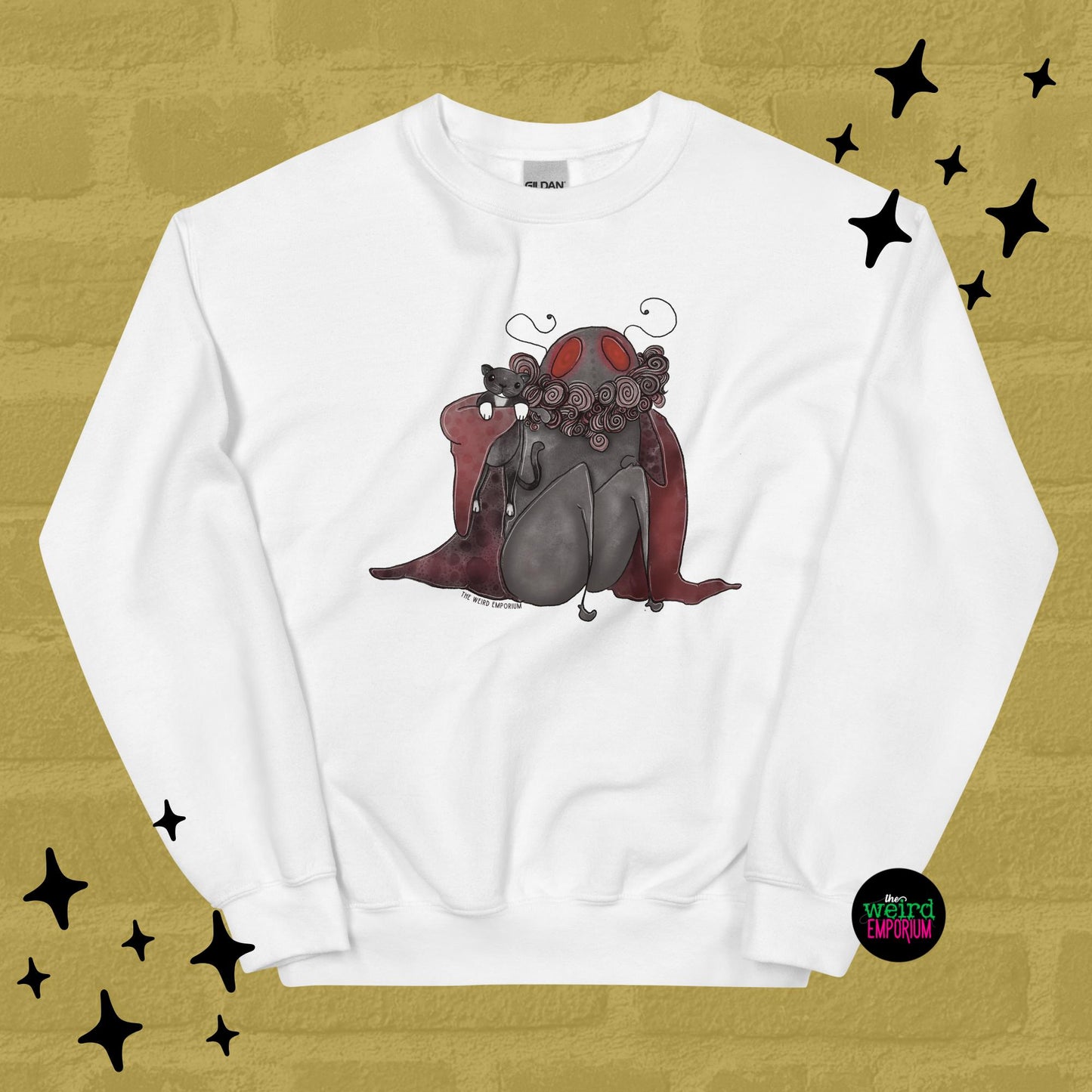 Mothman & Cat Sweatshirt