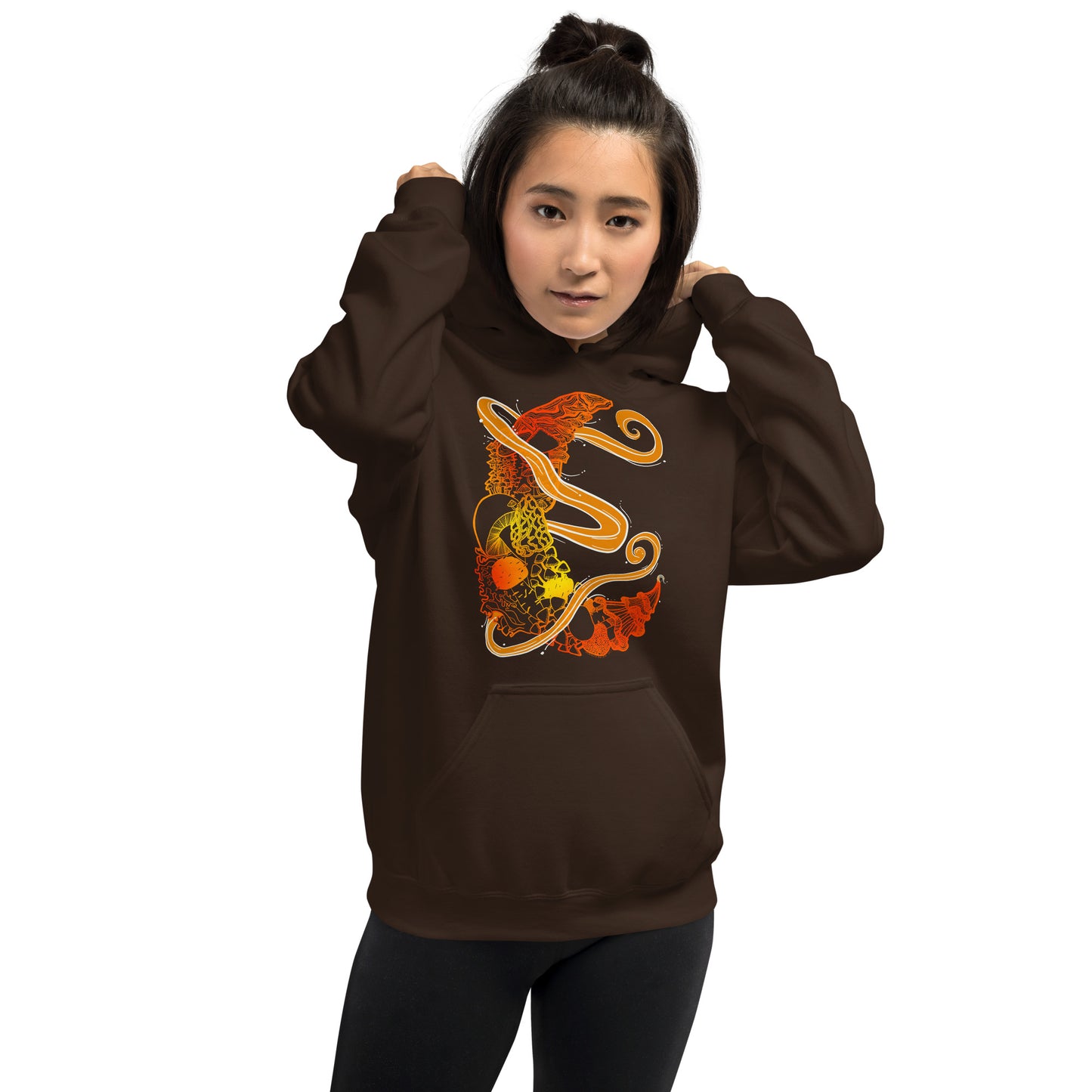 Fire Mushroom Moon Magic Unisex Hoodie