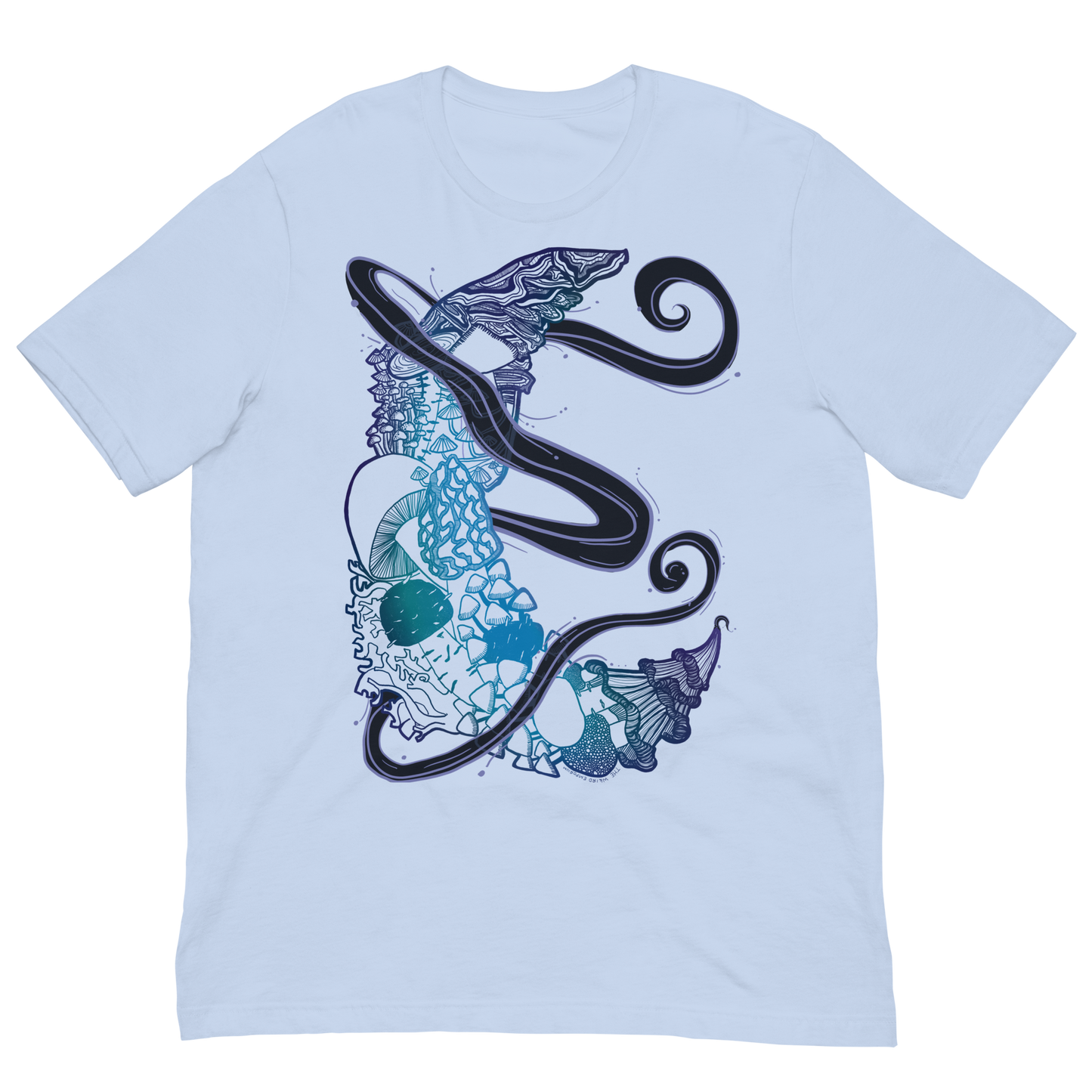 Dark Blue Mushroom Tshirt