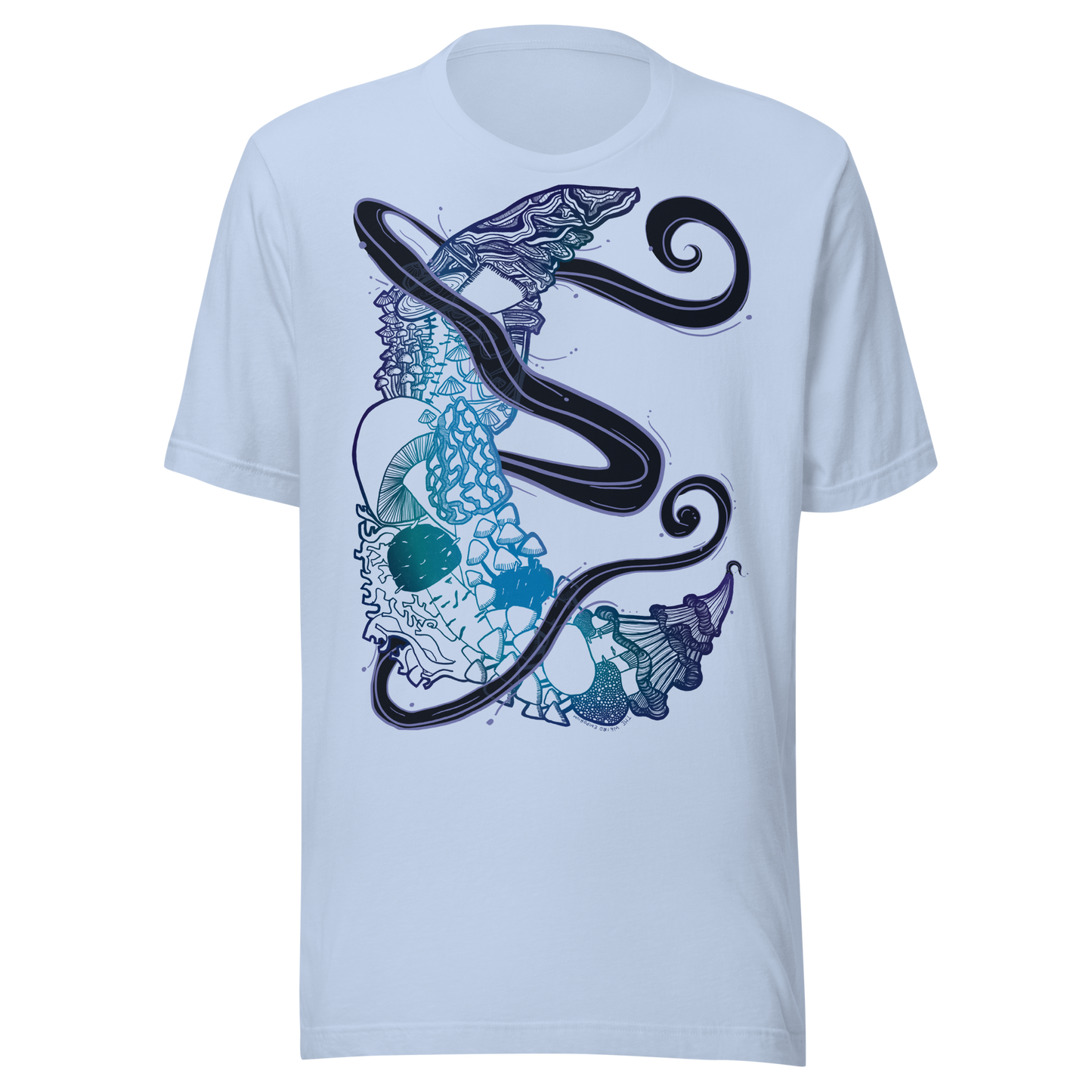 Dark Blue Mushroom Tshirt