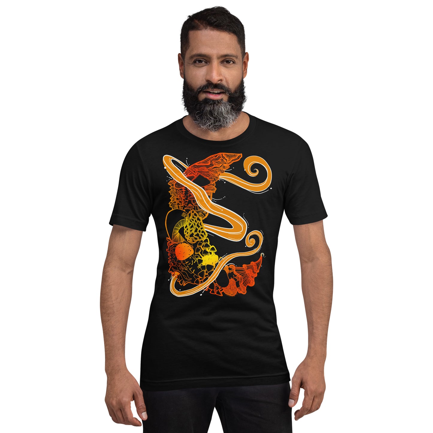 Fire Mushroom Moon Magic Unisex t-shirt