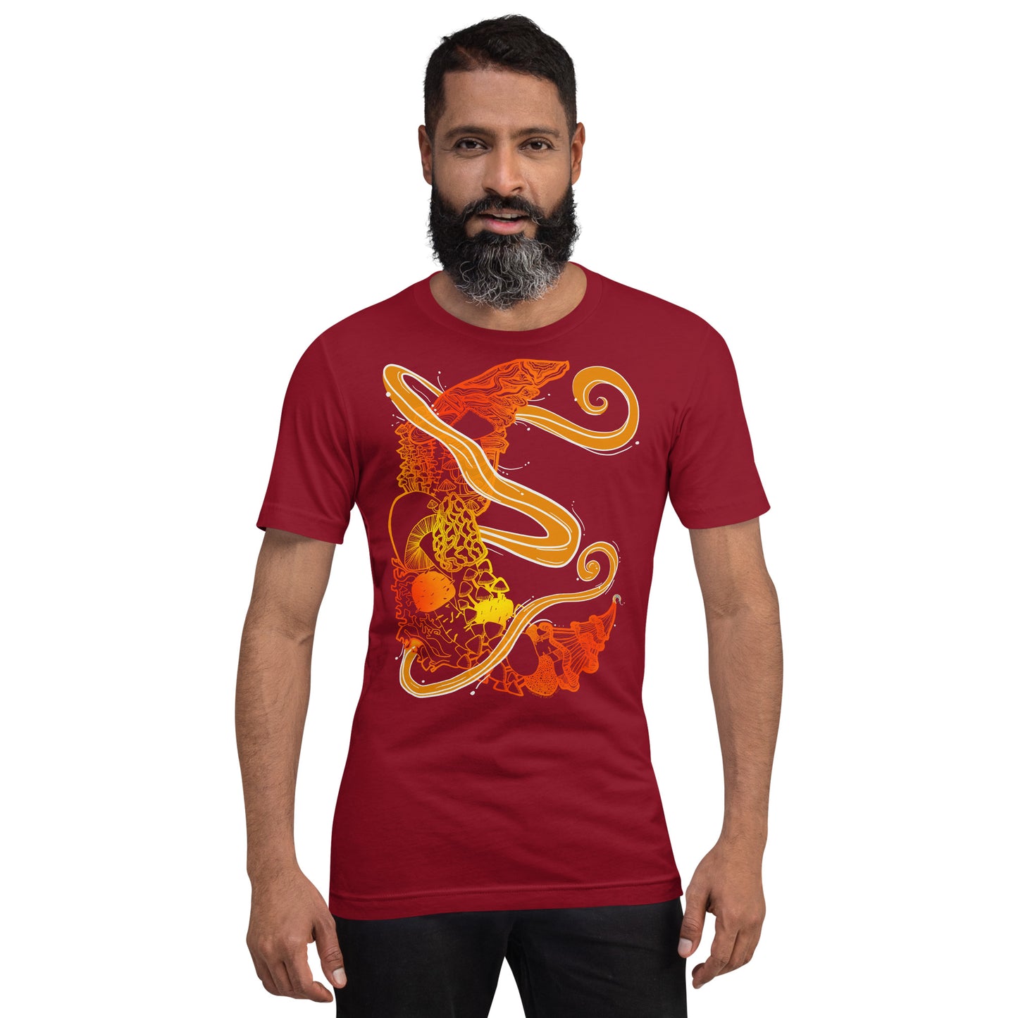 Fire Mushroom Moon Magic Unisex t-shirt