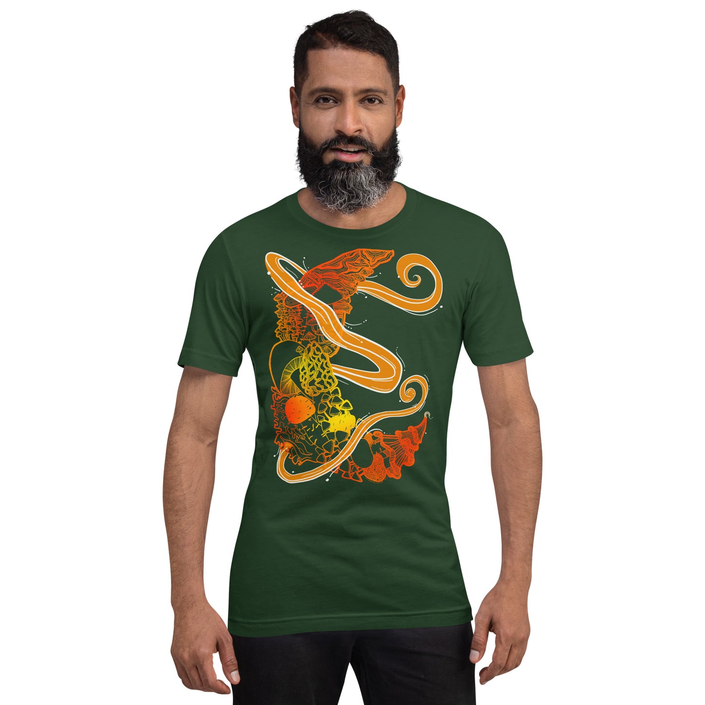 Fire Mushroom Moon Magic Unisex t-shirt