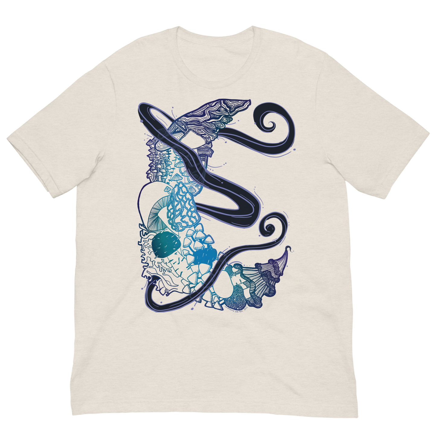 Dark Blue Mushroom Tshirt