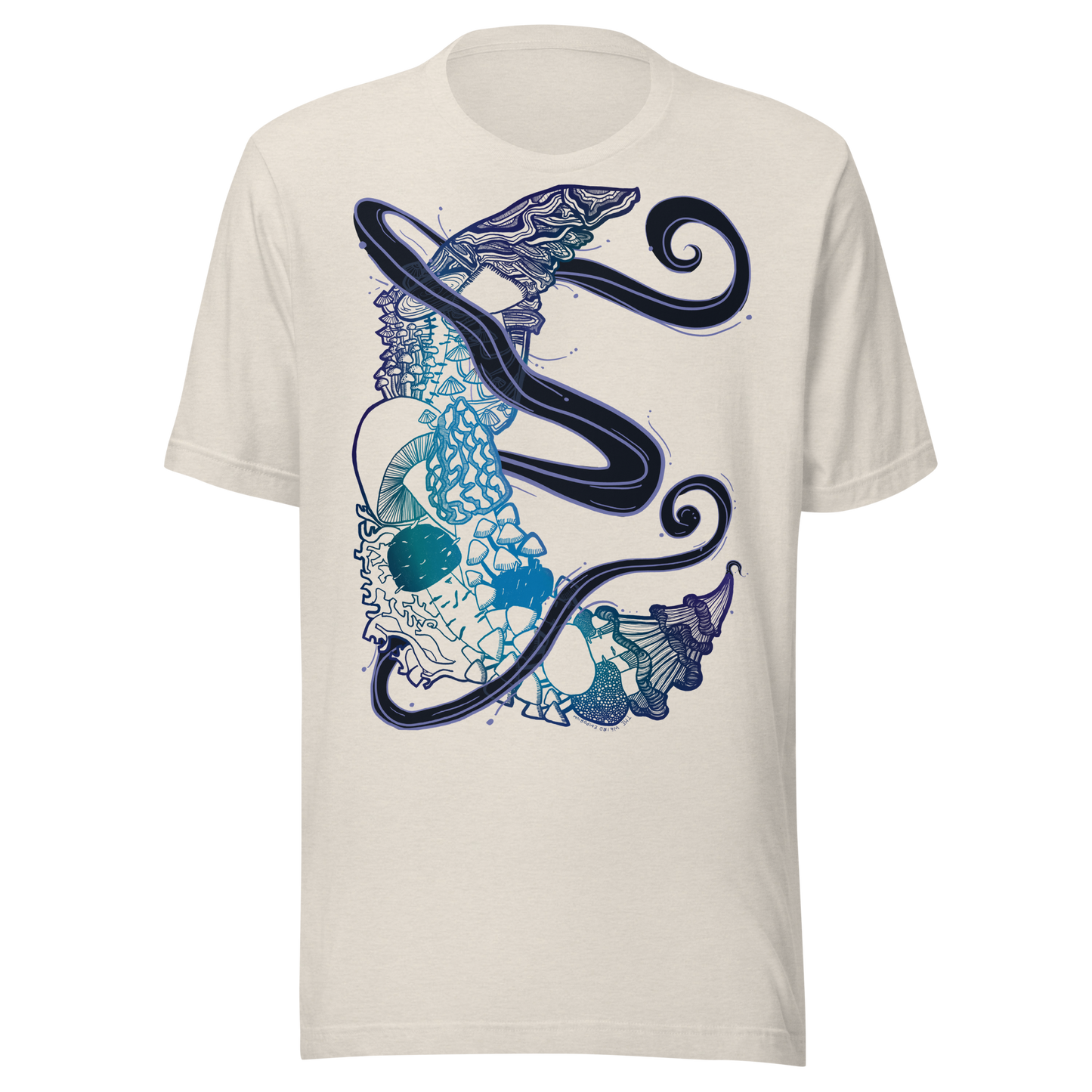 Dark Blue Mushroom Tshirt