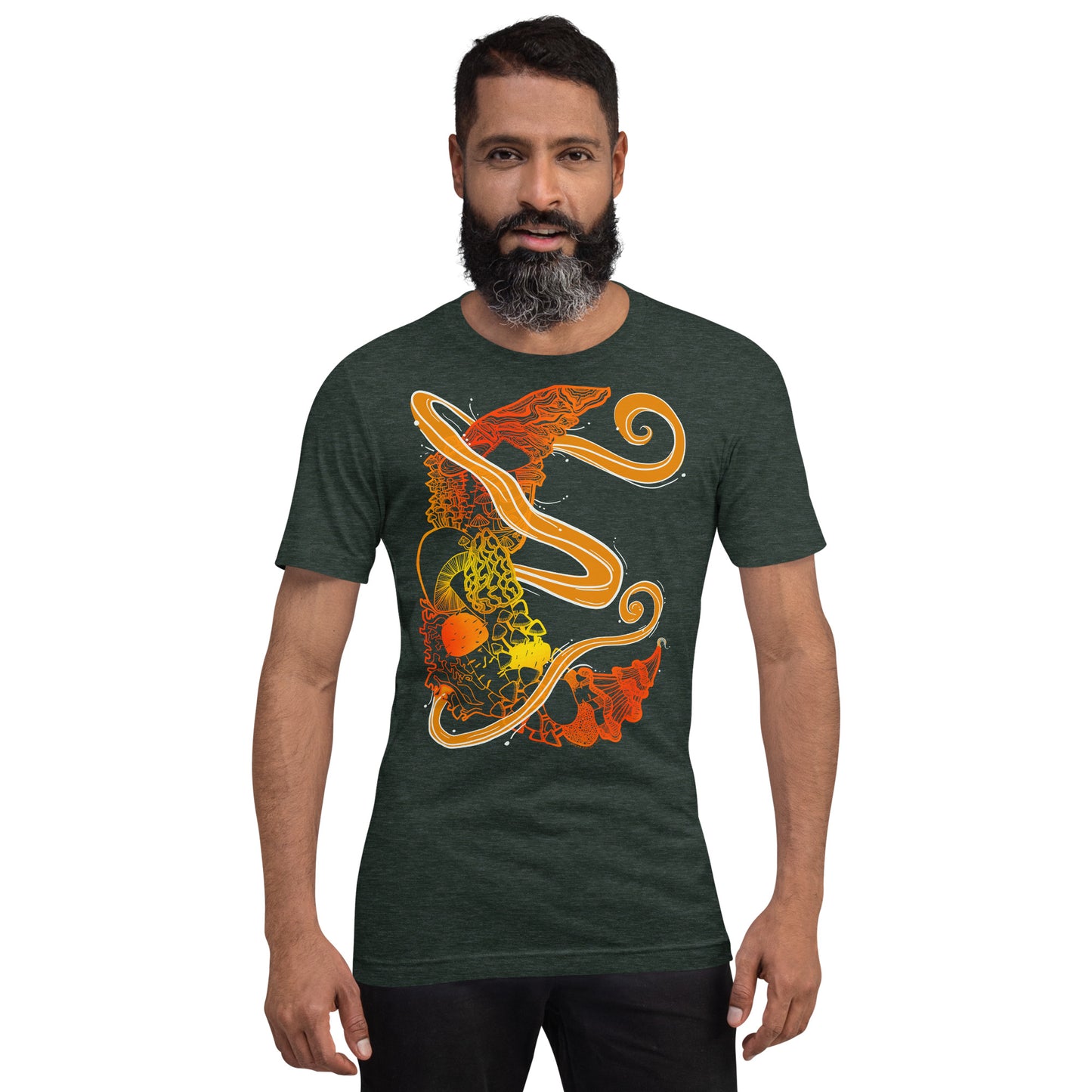 Fire Mushroom Moon Magic Unisex t-shirt