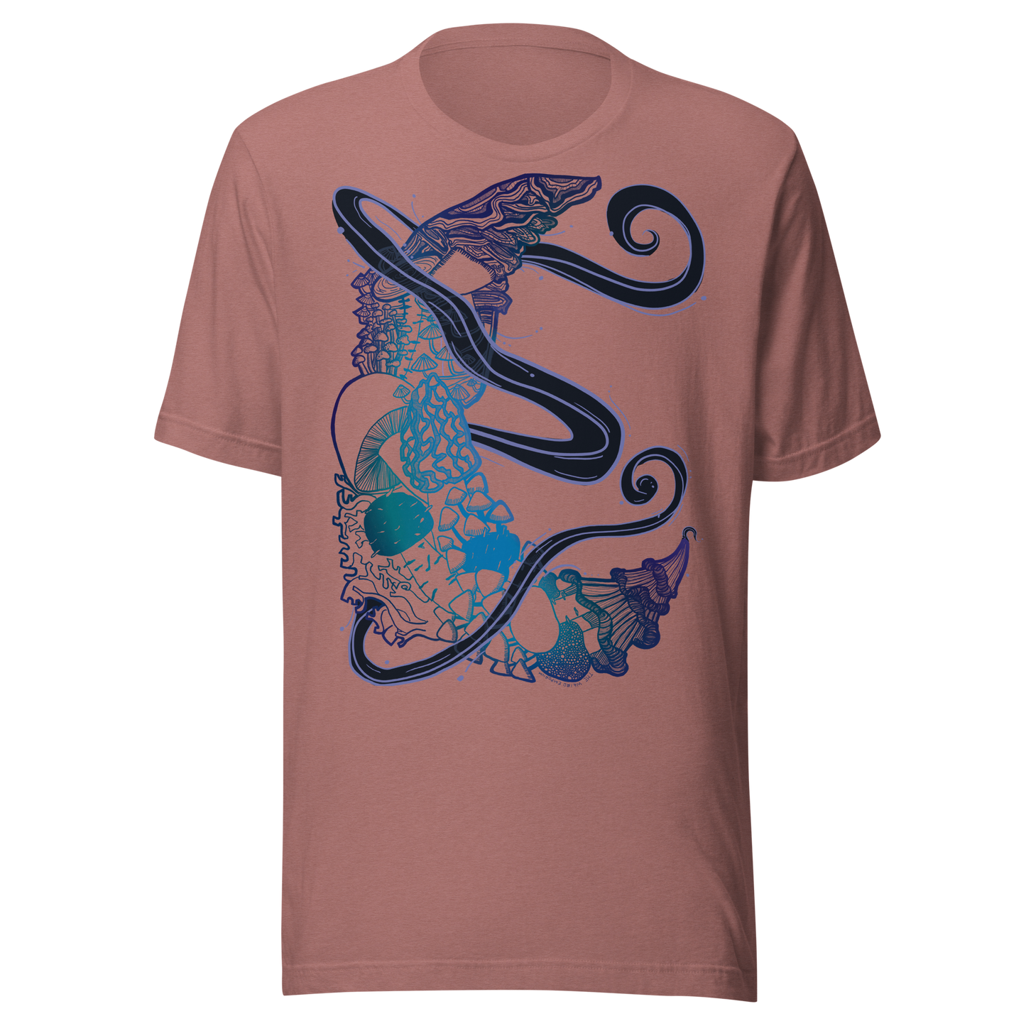 Dark Blue Mushroom Tshirt