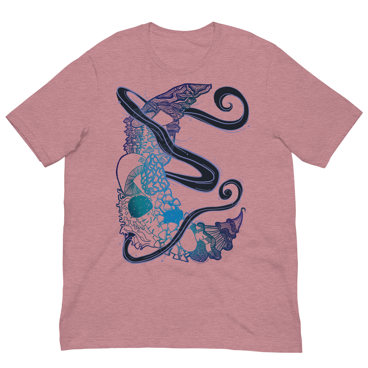 Dark Blue Mushroom Tshirt