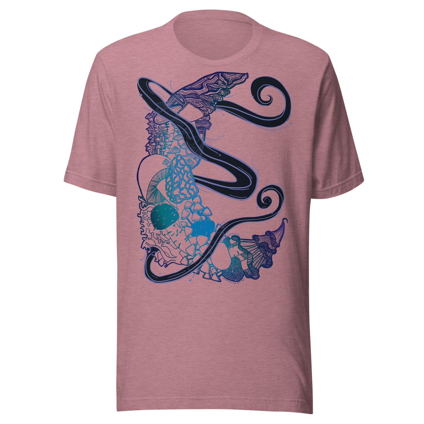 Dark Blue Mushroom Tshirt