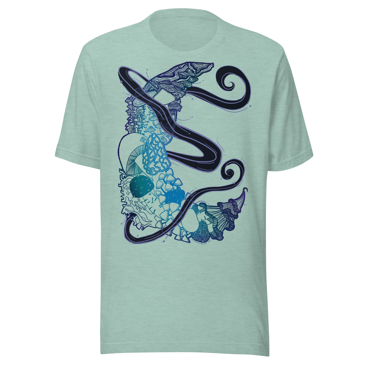 Dark Blue Mushroom Tshirt
