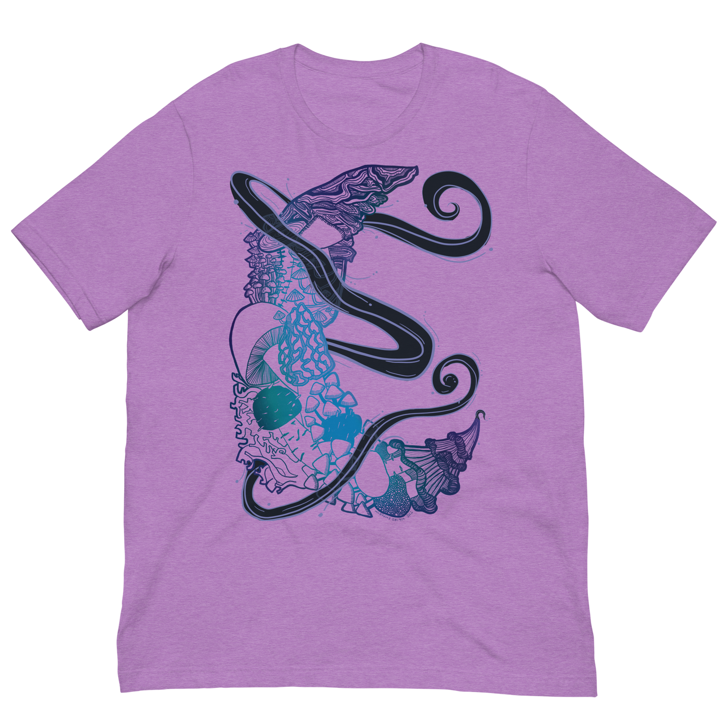 Dark Blue Mushroom Tshirt