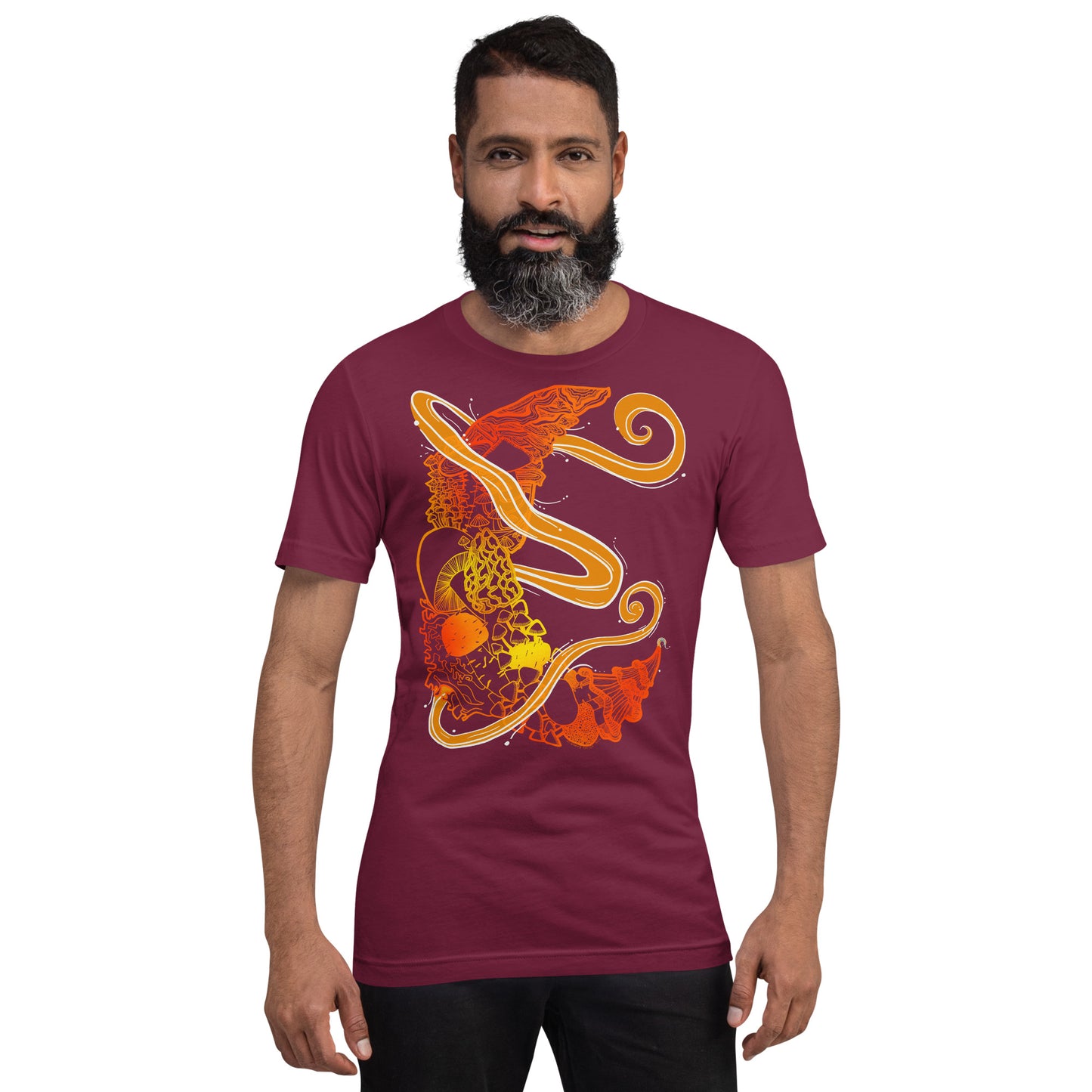 Fire Mushroom Moon Magic Unisex t-shirt