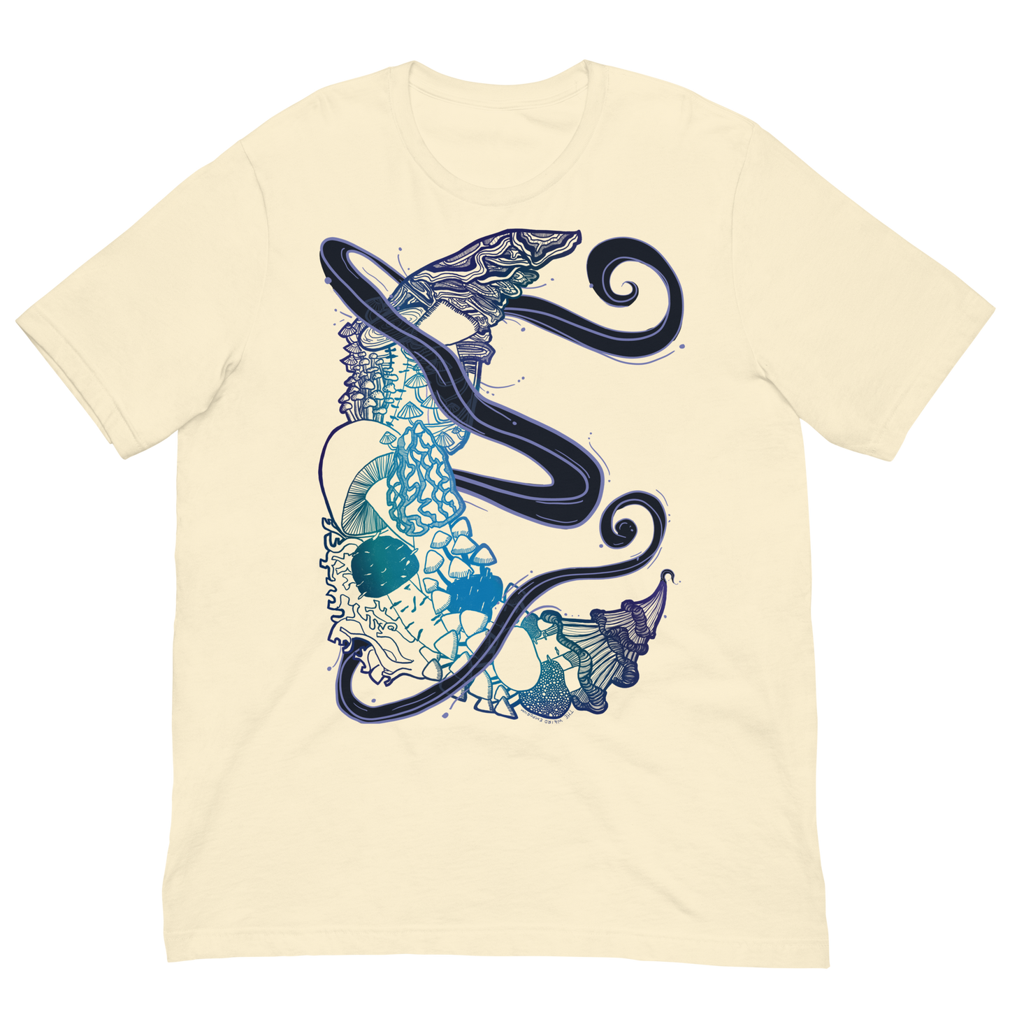 Dark Blue Mushroom Tshirt