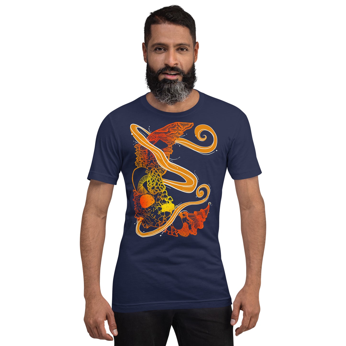 Fire Mushroom Moon Magic Unisex t-shirt