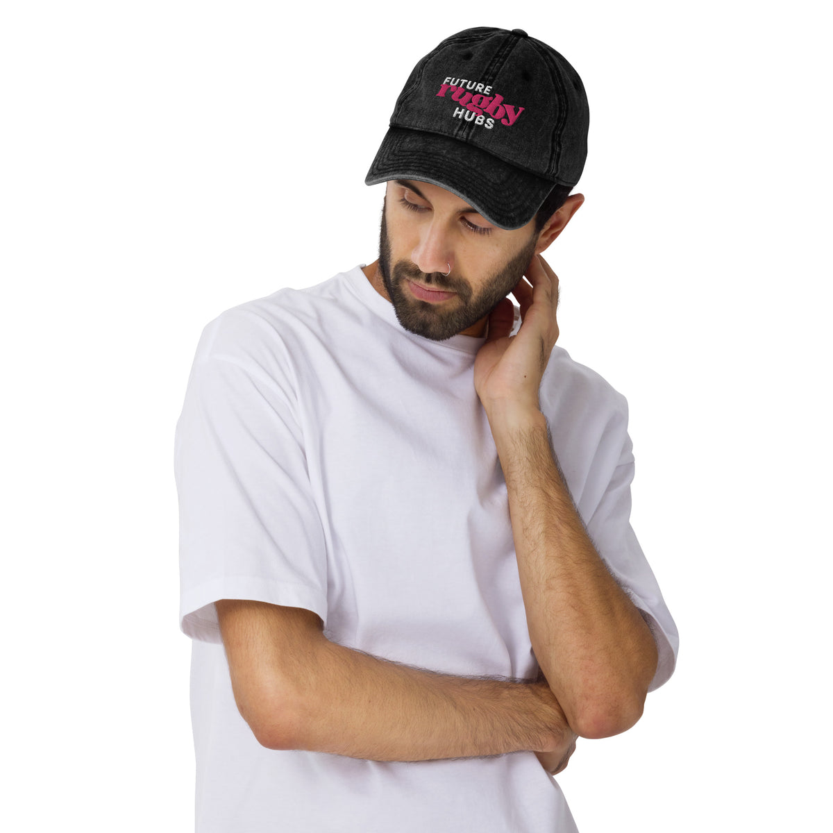 Mit Rugby Cap Future Rugby Hubs Vintage Cotton Twill Cap – theweirdemporium