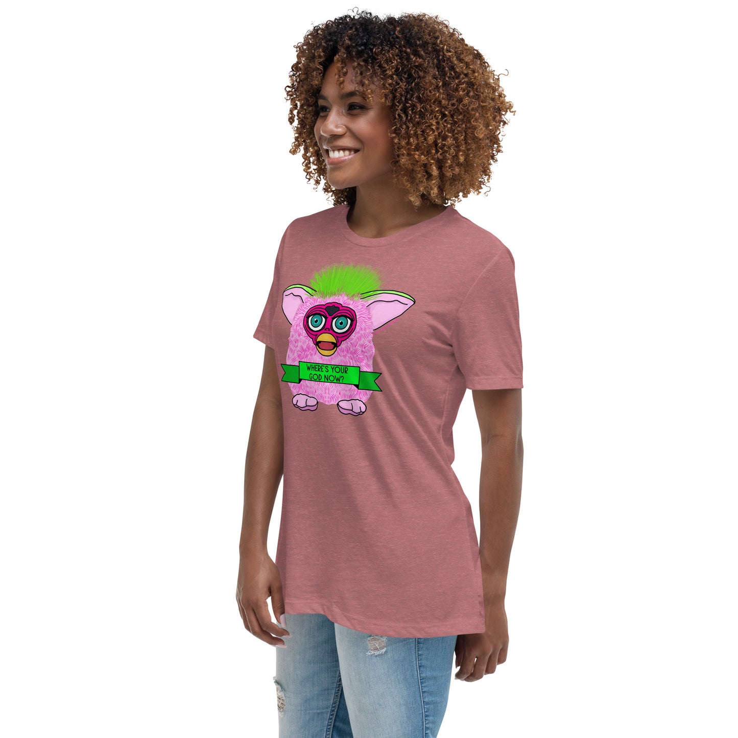 Furby - Where's Your God Now? Women's Relaxed T-Shirt