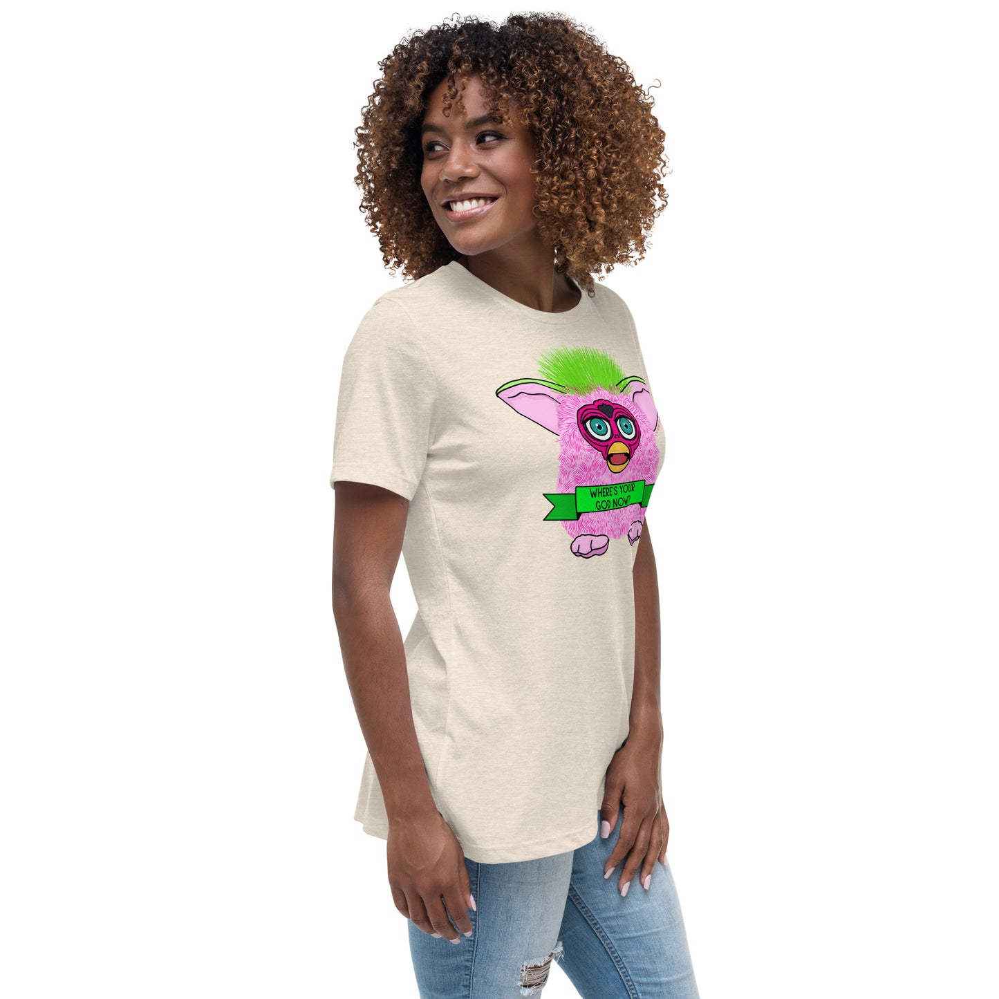 Furby - Where's Your God Now? Women's Relaxed T-Shirt