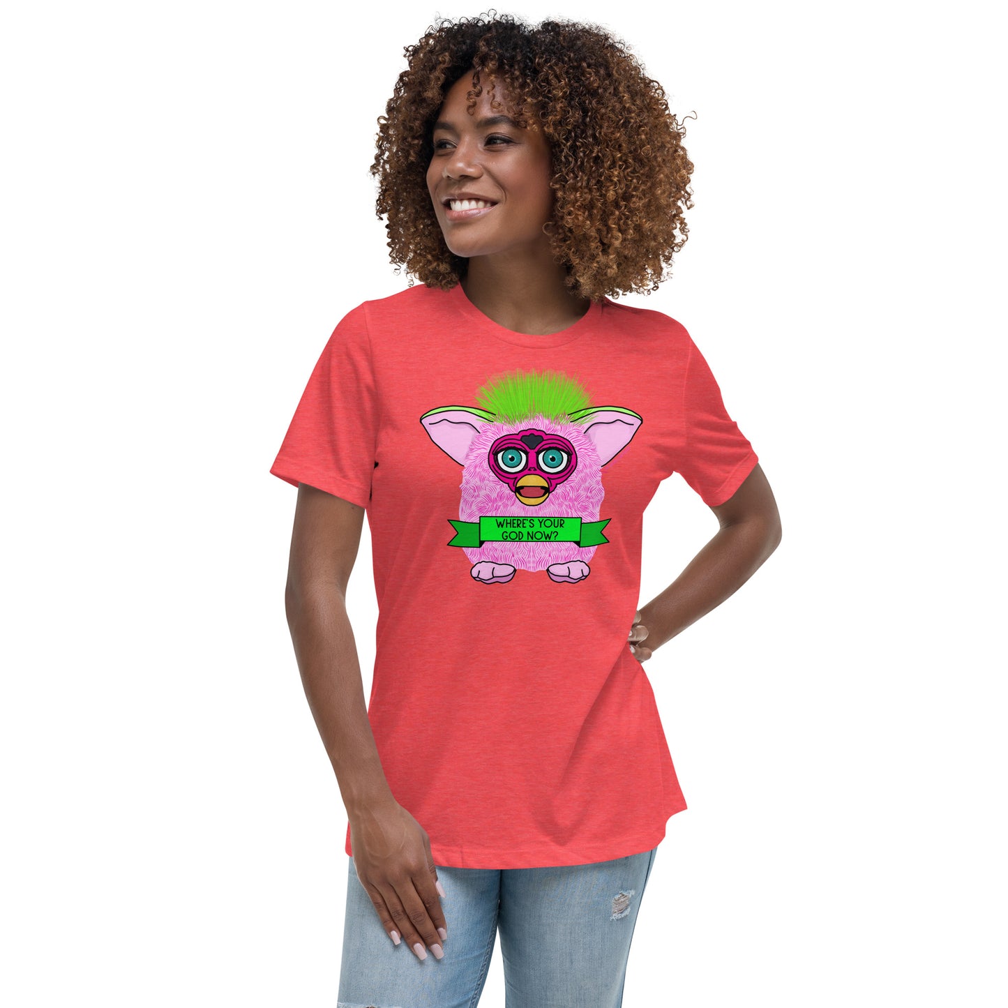 Furby - Where's Your God Now? Women's Relaxed T-Shirt