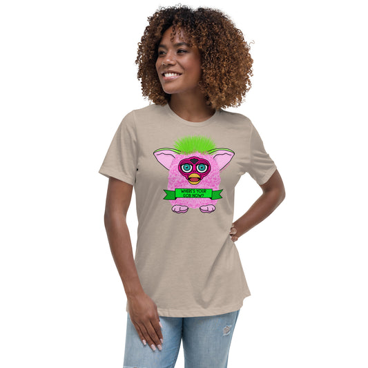 Furby - Where's Your God Now? Women's Relaxed T-Shirt