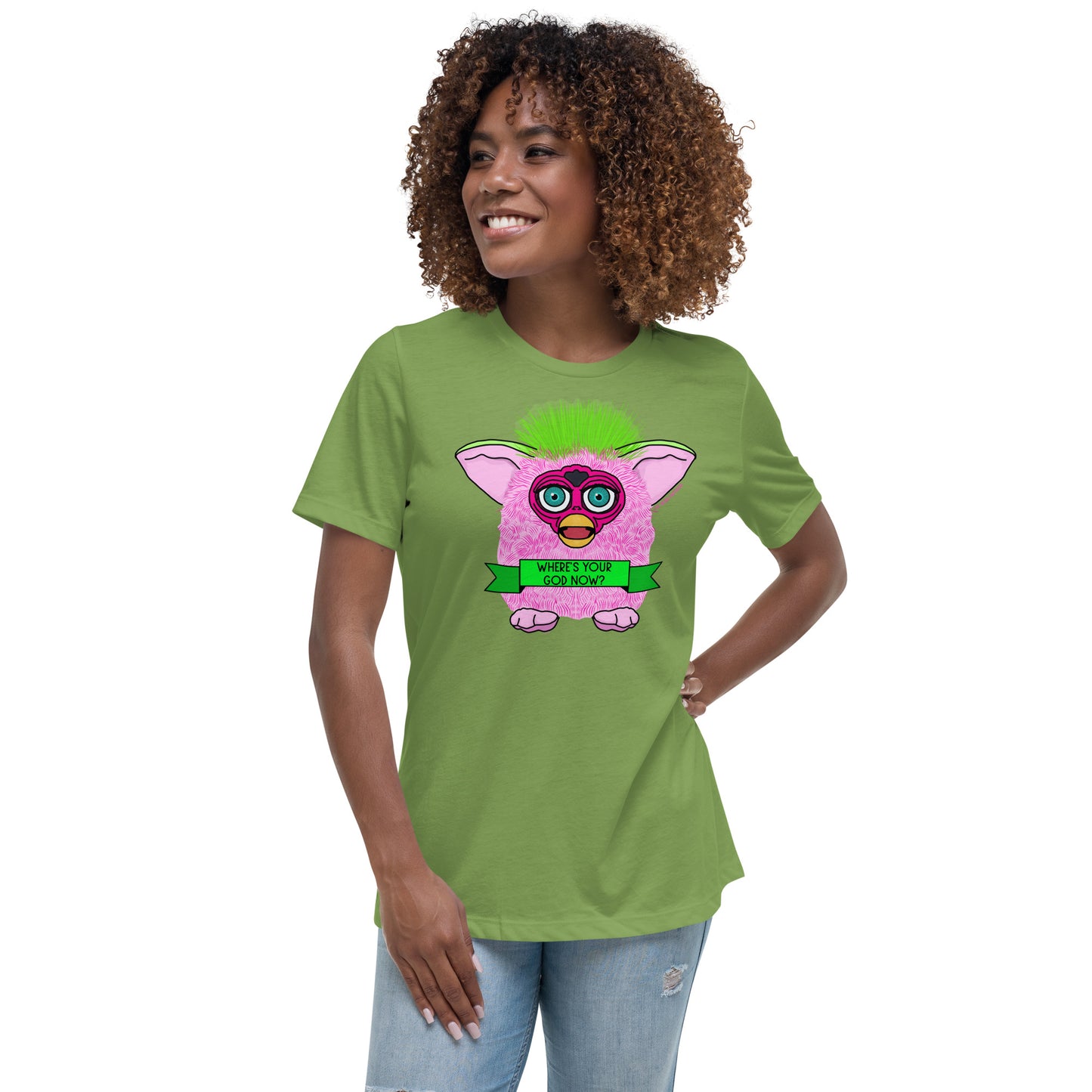 Furby - Where's Your God Now? Women's Relaxed T-Shirt