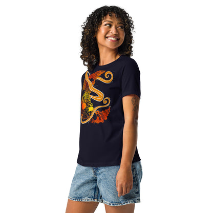 Fire Mushroom Moon Magic Women's Relaxed T-Shirt