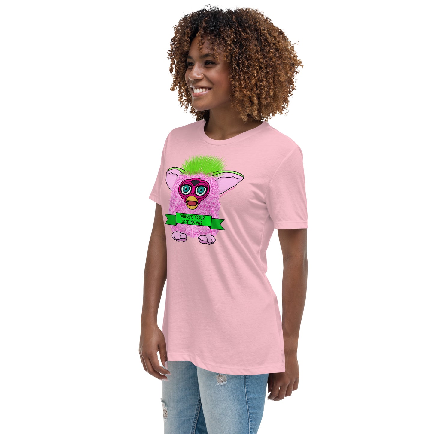 Furby - Where's Your God Now? Women's Relaxed T-Shirt
