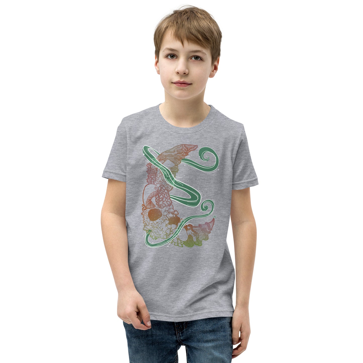Earthy Mushroom Magic Youth Short Sleeve T-Shirt