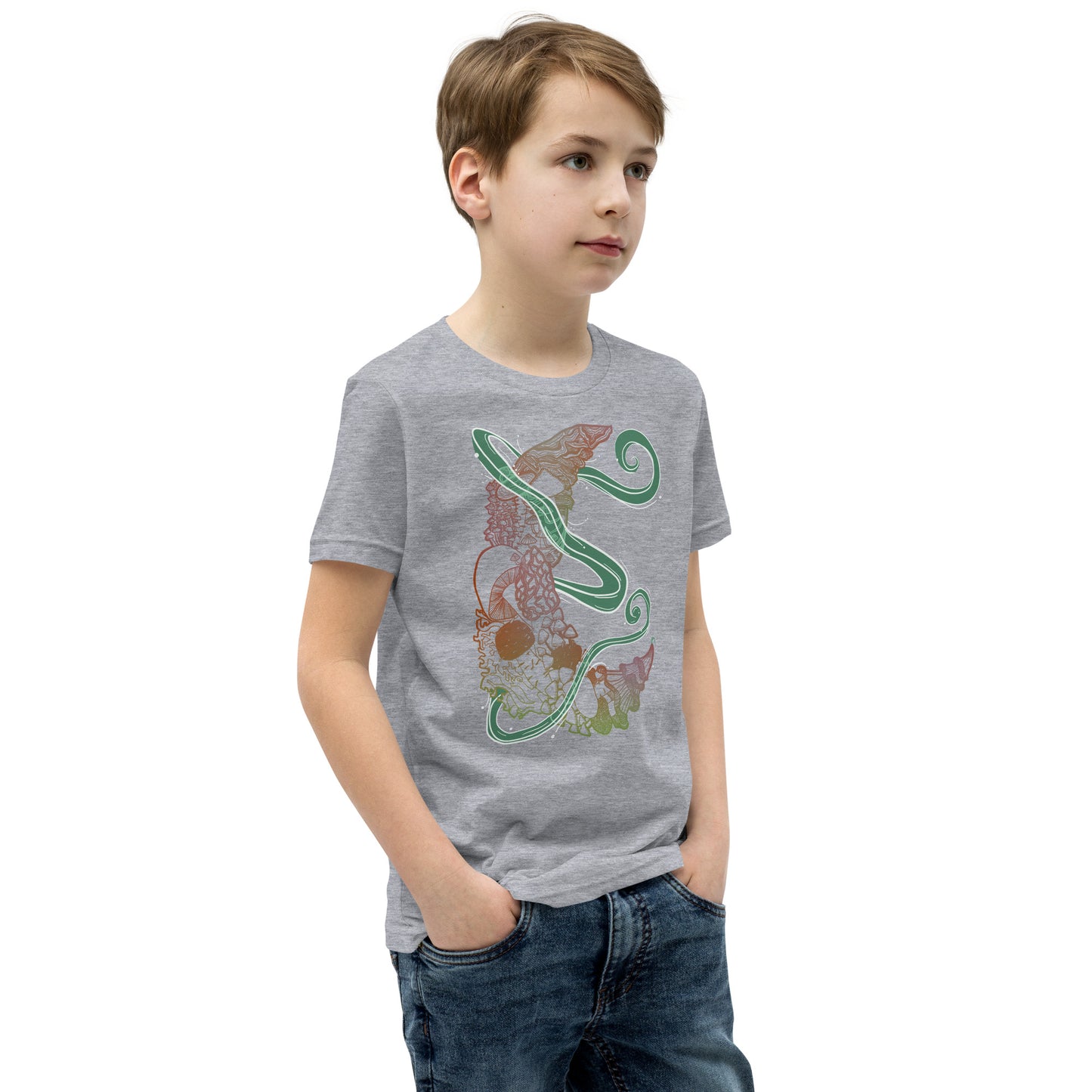 Earthy Mushroom Magic Youth Short Sleeve T-Shirt