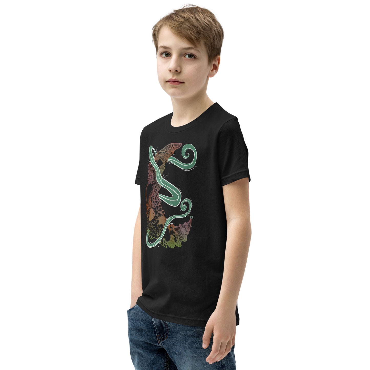 Earthy Mushroom Magic Youth Short Sleeve T-Shirt