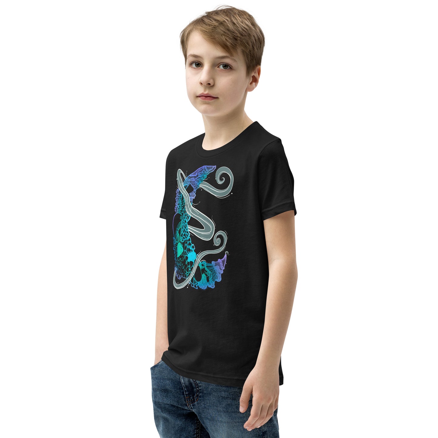 Cool Mushroom Moon Magic Youth Short Sleeve T-Shirt