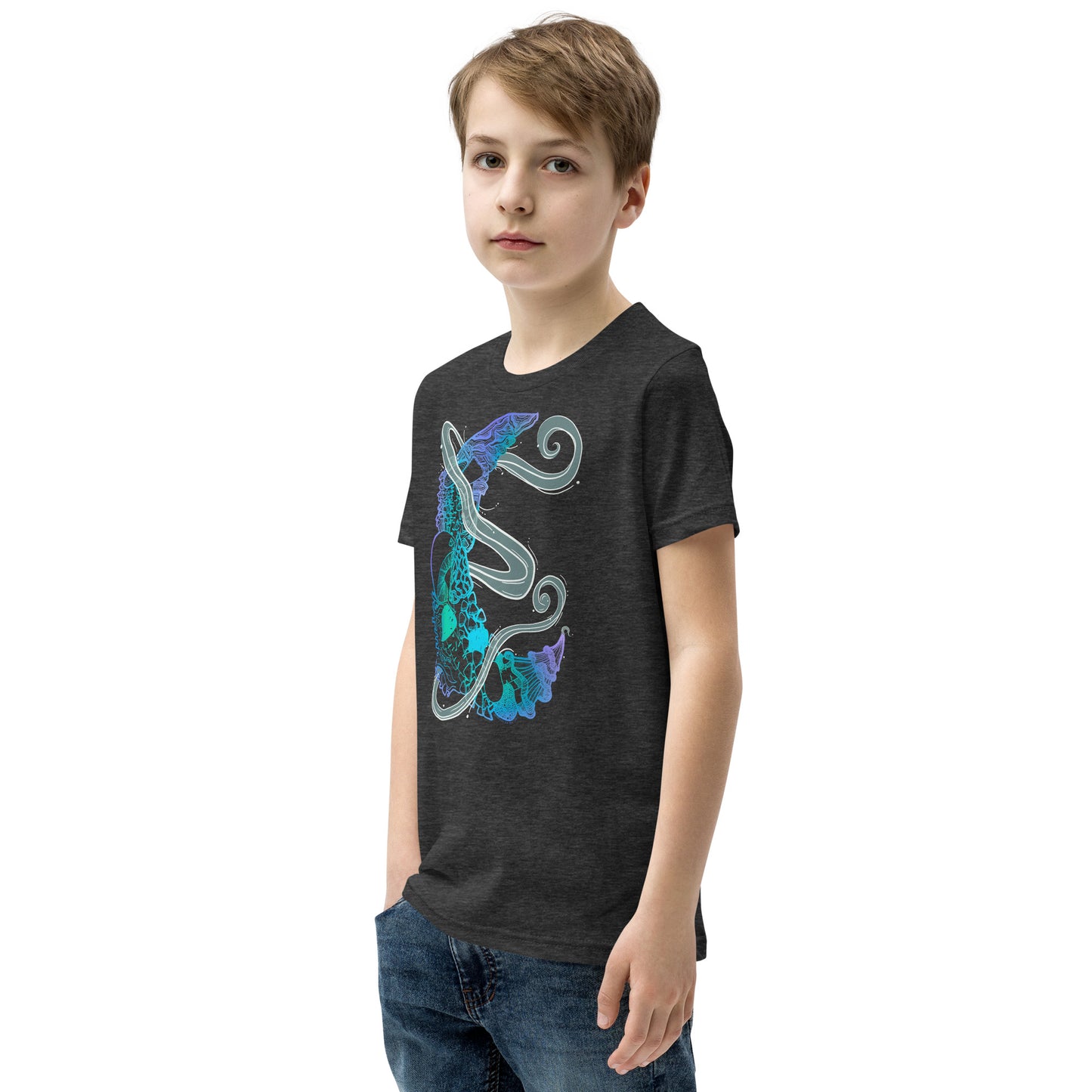 Cool Mushroom Moon Magic Youth Short Sleeve T-Shirt