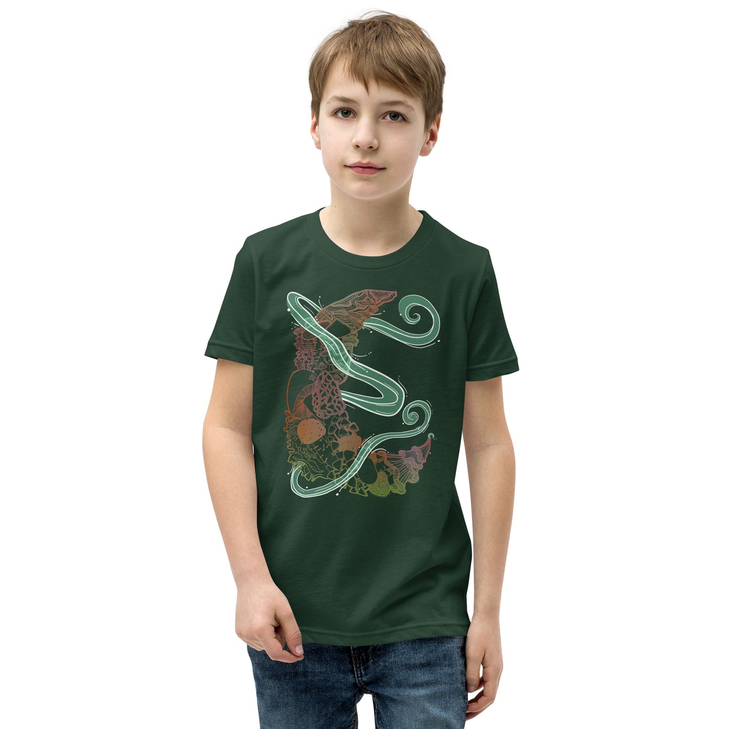 Earthy Mushroom Magic Youth Short Sleeve T-Shirt