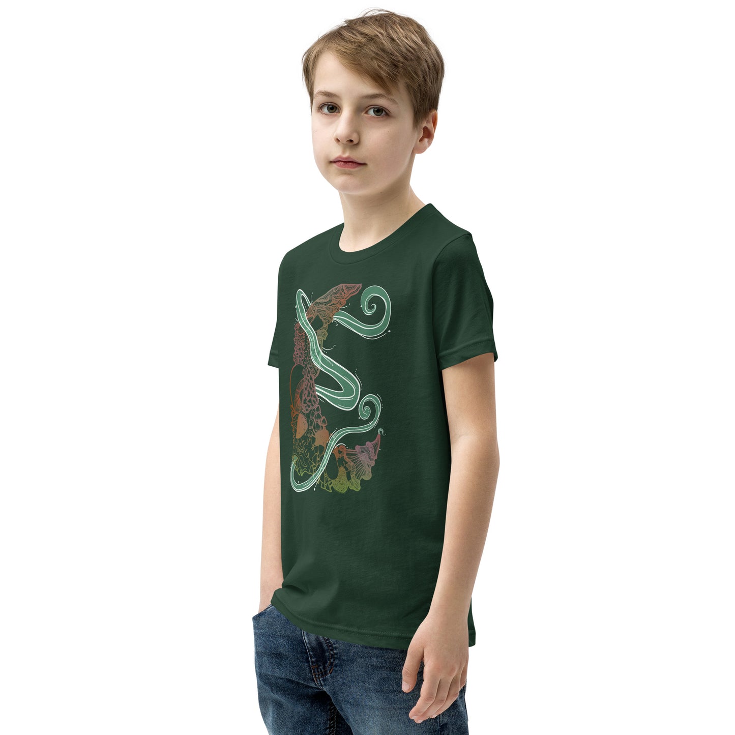 Earthy Mushroom Magic Youth Short Sleeve T-Shirt