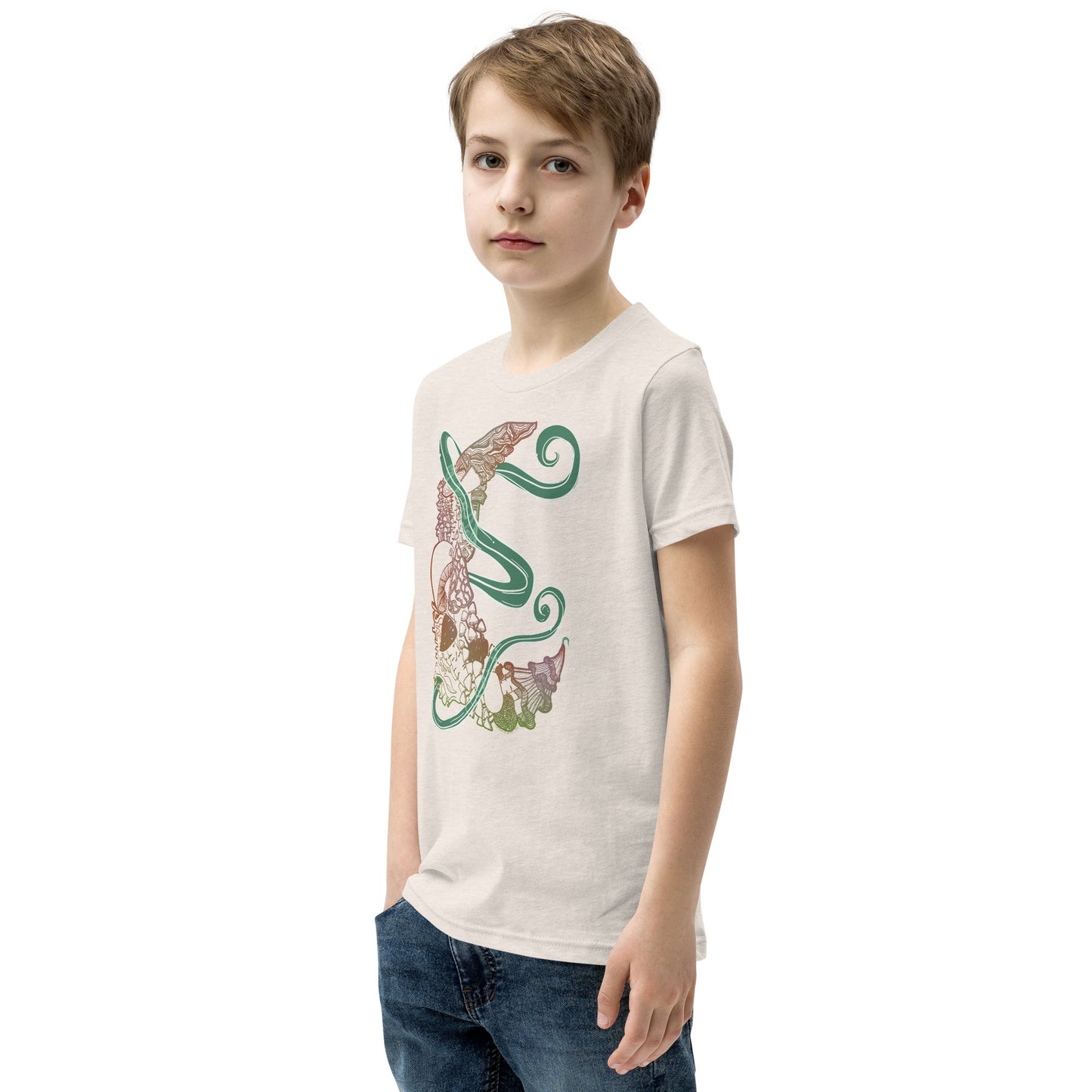 Earthy Mushroom Magic Youth Short Sleeve T-Shirt