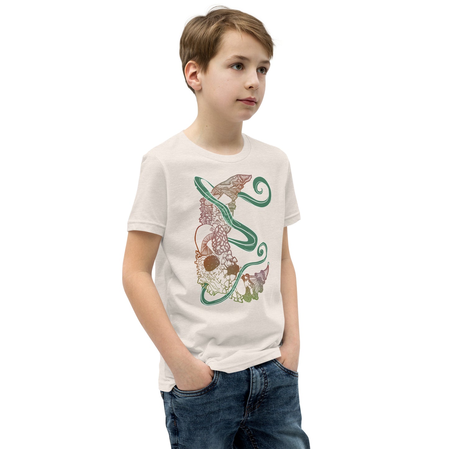 Earthy Mushroom Magic Youth Short Sleeve T-Shirt
