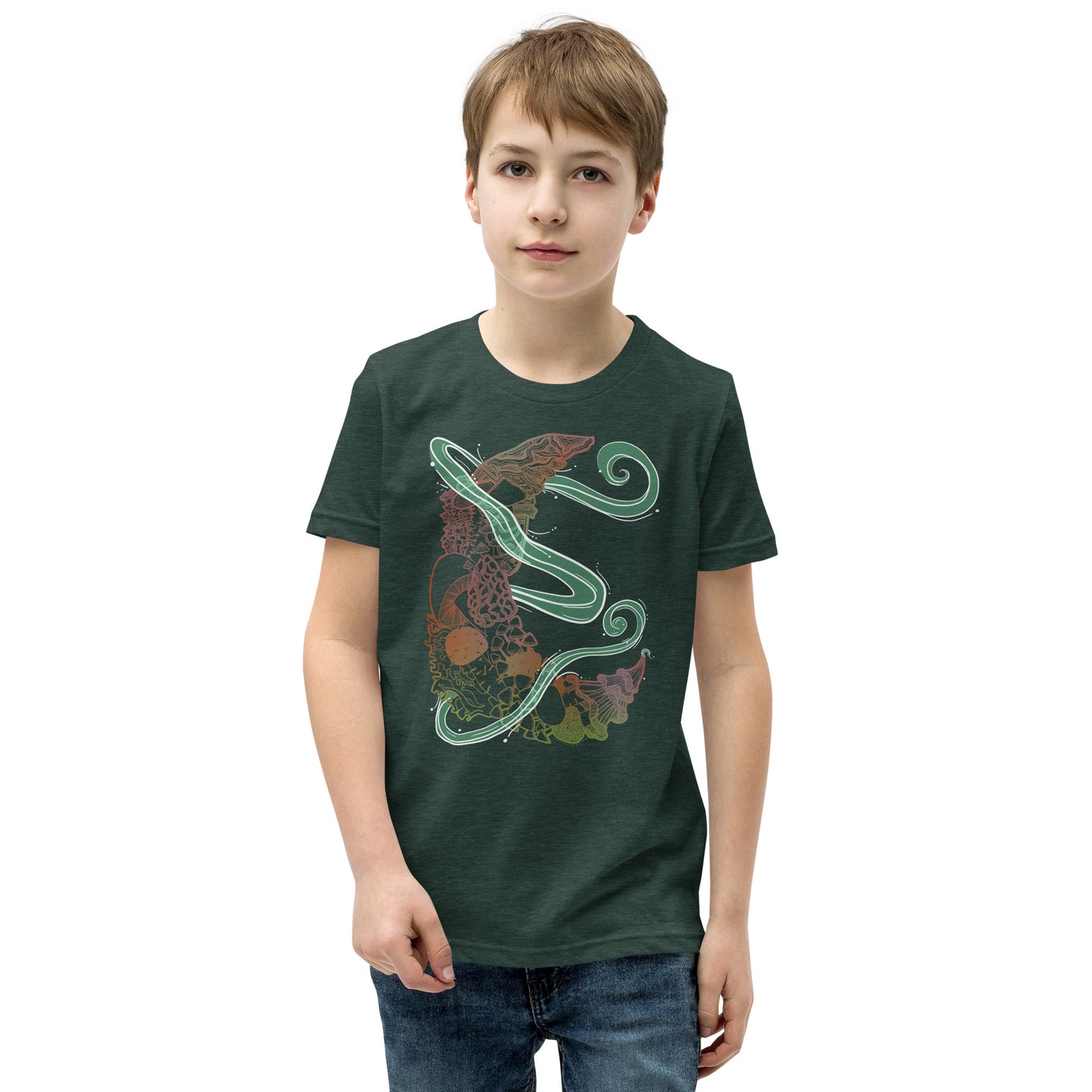Earthy Mushroom Magic Youth Short Sleeve T-Shirt